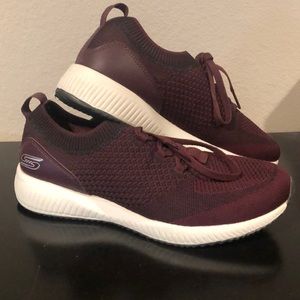 Maroon Skechers “Bobs” Memory Foam Size 9